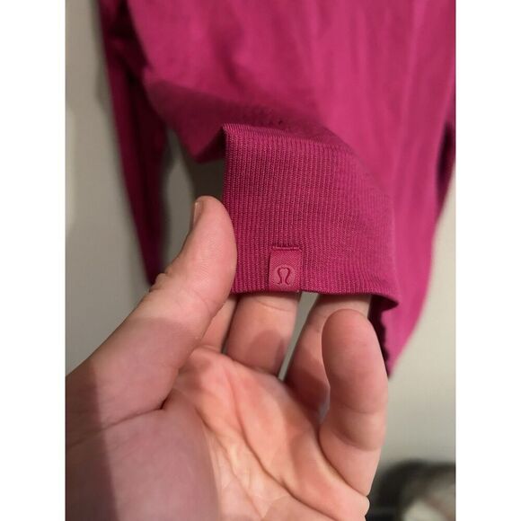 Lululemon Top 4 Swiftly Breathe Long Sleeve Fetching Lines Ripened Raspberry - Picture 6 of 7